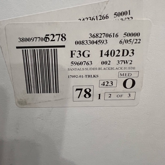 BY FAR TANYA BLACK SUEDE SANDAL - Picture 11 of 11